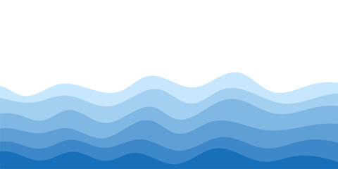 Background vector illustration of blue ocean wave layers