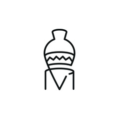 African vase icon. Simple African vase icon for social media, app, and web design. Vector illustration