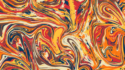 Modern and trendy background. Abstract design with a fluid, liquid effect and a beautiful color gradient. Beautiful abstract marbling texture. Marbling texture design. Vector illustration.