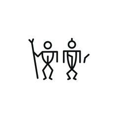 Tribal figures icon. Simple tribal figures icon for social media, app, and web design. Vector illustration.