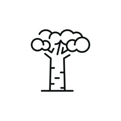 Baobab tree icon. Simple Baobab tree icon for social media, app, and web design. Vector illustration