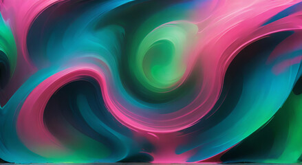 Fototapeta premium Futuristic Banner Design: Vibrant 3D Shapes and Dynamic Background