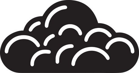 Cartoon Cloud symbol icon. Cloud silhouette vector illustration.