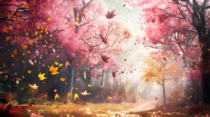 Experience the aweinspiring beauty of a colorful explosion as flowers bloom,
Bask in the radiance of a cherry orchard as it comes alive with colorful flower 