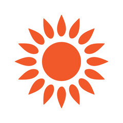 Minimalist sun design vector icon style