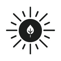 Minimalist sun design vector icon style