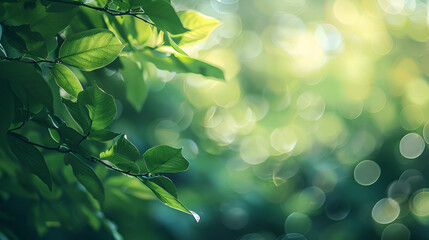 Nature abstract blur background with green bokeh, Green blurred background with bokeh, Beautiful green leaf with blurred background, Website header for a clean energy company, with a green gradient 

