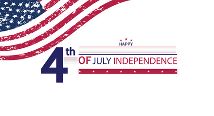 Celebrate Independence Day in Style with a Patriotic USA Flag Text Design