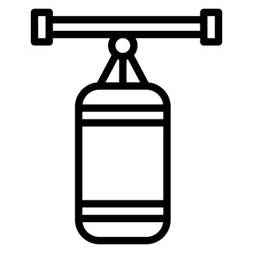 recommend clip art: Punching Bag icon vector image. Can be used for Sport Equipment.
