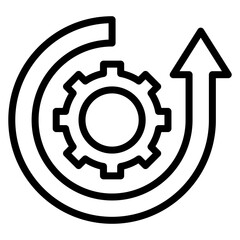 Process Improvement icon vector image. Can be used for Operations Management.