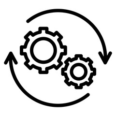 Process Automation icon vector image. Can be used for Operations Management.