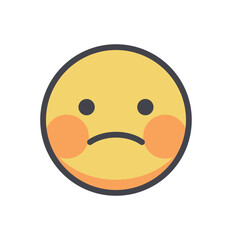 Compromise emoji cartoon vector isolated illustration