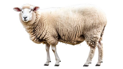 Obraz premium Sheep isolated on white background. 