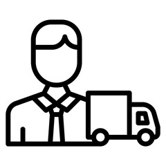 Customer Delivery icon vector image. Can be used for Order Fulfilment.