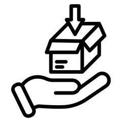 Pick and Pack icon vector image. Can be used for Order Fulfilment.