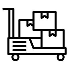 Material Handling icon vector image. Can be used for Manufacturing and Distribution.