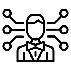 Professional Network icon vector image. Can be used for Curriculum Vitae.