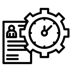 Time Management icon vector image. Can be used for Curriculum Vitae.