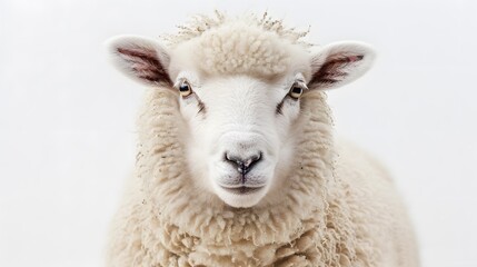 Fototapeta premium Sheep isolated on white background. 