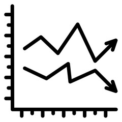 Market Volatility icon vector image. Can be used for Business Risks.