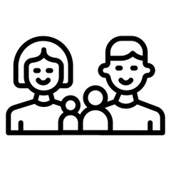 Family icon vector image. Can be used for Sun Protection.