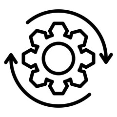 Change Management icon vector image. Can be used for Organization.