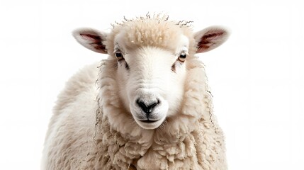 Sheep isolated on white background. 