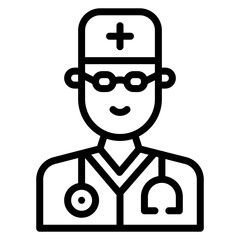 Doctor icon vector image. Can be used for Physical Wellbeing.