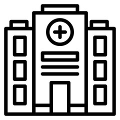 Fototapeta premium Hospital icon vector image. Can be used for Physical Wellbeing.