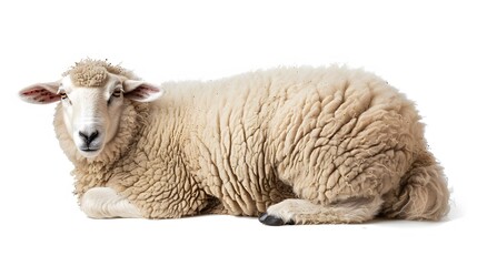 Obraz premium Sheep isolated on white background. 
