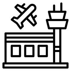 Airport icon vector image. Can be used for Airplane.