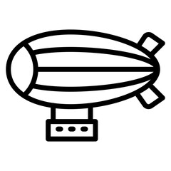 Airship icon vector image. Can be used for Airplane.