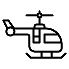 Helicopter icon vector image. Can be used for Airplane.