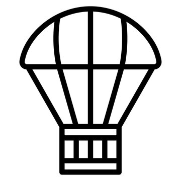 recommend clip art: Parachute icon vector image. Can be used for Airplane.