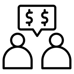 Salary Negotiation icon vector image. Can be used for Hiring Process.