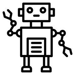 Robotics icon vector image. Can be used for Digital Disruption.