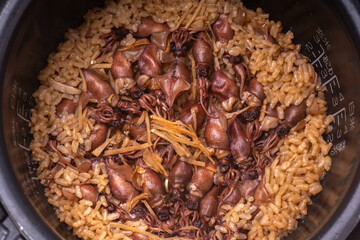 ほたるいかの炊き込みご飯