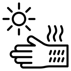 Sunburn icon vector image. Can be used for Skin Burns.