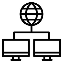 Network Connection icon vector image. Can be used for Press Freedom Day.