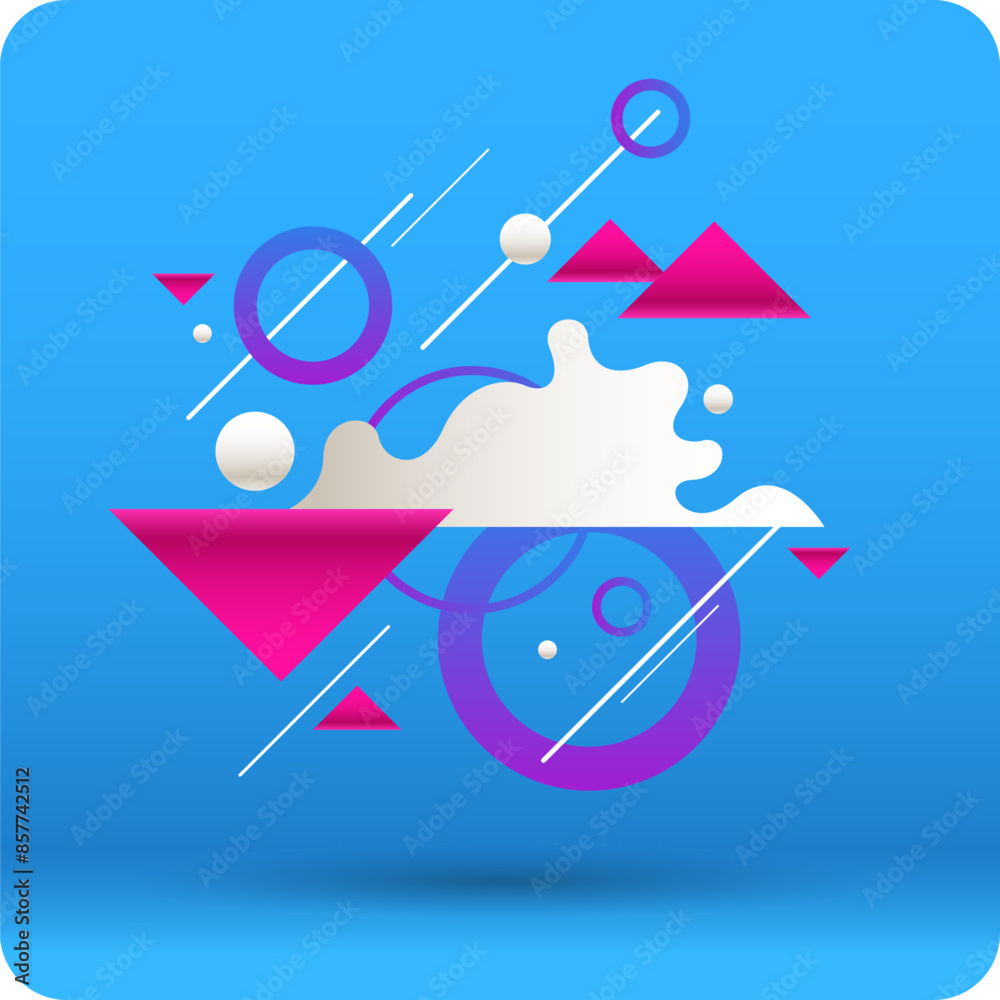 Poster background with abstract shapes. a template for design and creativity. the composition of the figure