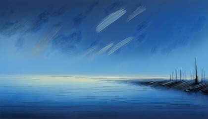 Obraz premium Abstract light blue background for product presentation on digital art concept.