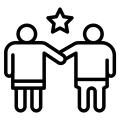 Buddies icon vector image. Can be used for Social Relationship.