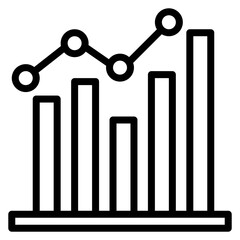 Chart icon vector image. Can be used for Market Research.