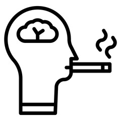 Smoking Related Illness icon vector image. Can be used for Smoking.