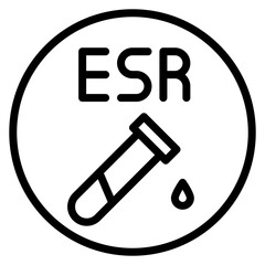 Erythrocyte Sedimentation Rate icon vector image. Can be used for Medical Tests.