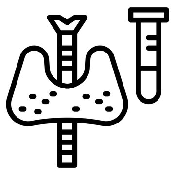 Thyroid Function icon vector image. Can be used for Medical Tests.