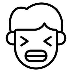 Frustrated icon vector image. Can be used for Human Emotions.