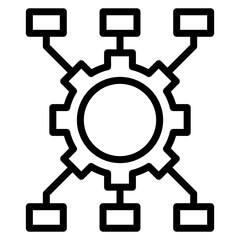 Algorithm icon vector image. Can be used for Data Science.