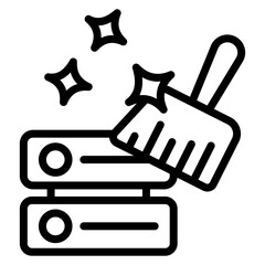 Data Cleaning icon vector image. Can be used for Data Science.