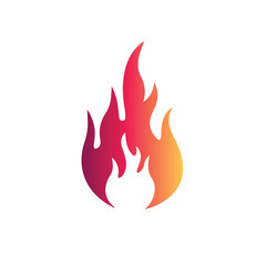 Ignition emblem, burning flammable fire isolated symbol of devil and passion. Fiery fire, bright fireball, hot flames and red hot bonfire, bonfire, red fiery flames isolated vector illustration. 